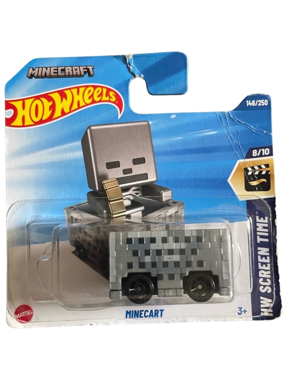 2025 Hot Wheels Minecraft Minecart Short Card Collectible